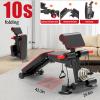 Adjustable Weight Bench,Utility Workout Bench Foldable Incline Decline Benches for Home Gym Full Body Workout,Load 330LBS view 4