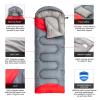 BISINNA Sleeping Bag with Pillow - 4 Season Backpacking Sleeping Bag Lightweight Waterproof Warm and Washable for Adults, Kids, Women, Men's Outdoors Camping, Hiking, Mountaineering(Right Zipper) view 3