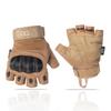 Glove Station- Fingerless Knuckle Tactical Gloves for Men - Motorcycle Gloves for Tactical Shooting, Airsoft, Hunting, Police Work and Hiking - Tan/X-Large view 1