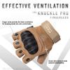 Glove Station- Fingerless Knuckle Tactical Gloves for Men - Motorcycle Gloves for Tactical Shooting, Airsoft, Hunting, Police Work and Hiking - Tan/X-Large view 3