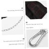 BESPORTBLE Weightlifting Waist Belt with Chain Sports Training Equipment for Men Women Buckle for Dips Chin Ups Strengthen Shoulders Chest Back view 3