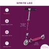 Micro Kickboard- Sprite LED - 2 Wheeled Kick Scooter Ages 6+, fold-to-Carry, Lightweight, Portable Scooter with Motion-Activated Light-up Wheels (Purple Stripe) view 4
