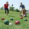 Pointyard Bocce Ball Set 90mm Regulation Size - 8 Premium Resin Balls with Pallino, Carrying Bag, Measuring Tape - Outdoor Lawn Game for Adults, Seniors, Family - Backyard Beach Park Yard Game view 4
