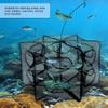 GOTOTOP 6 Holes Fishing Net Automatic Fish Traps Shrimp Cage Nylon Foldable Crab Cast Traps for Catching Smelt Eels Crab Lobster Fish Shrimp and Crawfish view 2