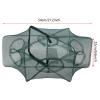 GOTOTOP 6 Holes Fishing Net Automatic Fish Traps Shrimp Cage Nylon Foldable Crab Cast Traps for Catching Smelt Eels Crab Lobster Fish Shrimp and Crawfish view 4