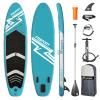 FBSPORT 11' Premium Stand Up Paddle Board, Yoga Board with SUP Accessories & Carry Bag | Wide Stance, Surf Control, Non-Slip Deck, Leash, Paddle and Pump for Youth & Adult (Lake Blue) view 1