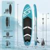 FBSPORT 11' Premium Stand Up Paddle Board, Yoga Board with SUP Accessories & Carry Bag | Wide Stance, Surf Control, Non-Slip Deck, Leash, Paddle and Pump for Youth & Adult (Lake Blue) view 2