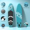 FBSPORT 11' Premium Stand Up Paddle Board, Yoga Board with SUP Accessories & Carry Bag | Wide Stance, Surf Control, Non-Slip Deck, Leash, Paddle and Pump for Youth & Adult (Lake Blue) view 3