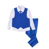 SaiLiiny Kids Suits for Boys Wedding Dresswear Toddler Suit Pants Sets for Boy Size 4T Royal Blue view 1
