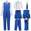 SaiLiiny Kids Suits for Boys Wedding Dresswear Toddler Suit Pants Sets for Boy Size 4T Royal Blue view 3