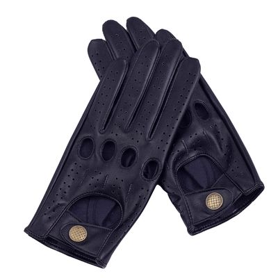 Riparo Men's Vegan Leather Full-Finger Driving Touchscreen Gloves (Large, Black)