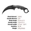 JXE JXO Claw Knife with Sheath, Durable 420HC Steel Fixed Blade Outdoor Duty Knife, Karambit Knife with Ergonomics G10 Anti-skidding Handle view 2