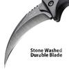 JXE JXO Claw Knife with Sheath, Durable 420HC Steel Fixed Blade Outdoor Duty Knife, Karambit Knife with Ergonomics G10 Anti-skidding Handle view 3