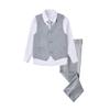 SaiLiiny Kids Suits for Boys Wedding Dresswear Toddler Suit Vest and Pants Sets for Boy Size 6 Gray view 1