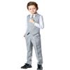 SaiLiiny Kids Suits for Boys Wedding Dresswear Toddler Suit Vest and Pants Sets for Boy Size 6 Gray view 2