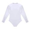 LiiYii Men's Ballroom Dance Leotard Long Sleeve Rhinestones Shirts Tops Latin Tango Rumba Jumpsuit White Medium view 4