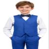 SaiLiiny Boys Suits 4 Pieces Blue Suits Slim Fit Outfits Vest Sets Formal Dresswear for Boy Suit Size 5 view 1