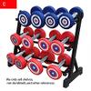 Racks Three-tier dumbbell storage rack Indoor sports equipment Black dumbbell stand Men's Home Fitness Dumbbell rack Gym equipment Strong load-bearing capacity Dumbbell Racks view 2