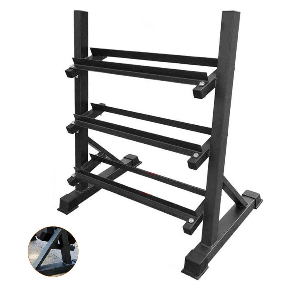 Racks Three-Tier Dumbbell Storage Rack 260kg Dumbbell Stand Indoor Sports Equipment Men's Home Fitness Gym Equipment Dumbbell Rack Multifunctional Shelf Dumbbell Racks