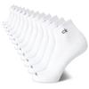 Calvin Klein Mens Quarter Socks - 12 Pack Soft Cushioned Stretch Performance Breathable Quarter Cut Athletic Socks for Men, Size 7-12, White view 1