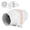 Aramox Marine Bilge Air Blower, 4inches In-Line Bilge DC Air Blower Engine Ventilation Fan White for Yacht RV (24V) view 2