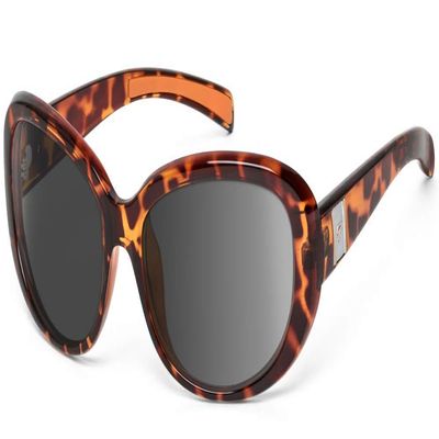 7eye by Panoptx Lindsay | Wind Blocking Sunglasses - Light Tortoise, Gray Lenses