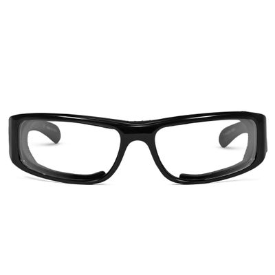 7eye by Panoptx Typhoon | Wind Blocking Sunglasses - Glossy Black, Clear Lenses