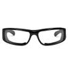7eye by Panoptx Typhoon | Wind Blocking Sunglasses - Glossy Black, Clear Lenses view 1