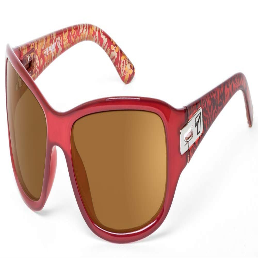 7eye by Panoptx Emma | Wind Blocking Sunglasses - Ruby Crystal, Polarized Copper Lenses