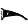 7eye by Panoptx Kristin | Wind Blocking Sunglasses - Glossy Black, Clear Lenses view 2