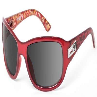 7eye by Panoptx Emma | Wind Blocking Sunglasses - Ruby Crystal, Polarized Gray Lenses
