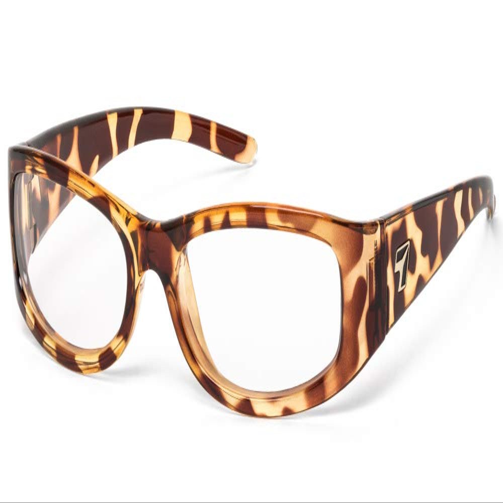 7eye by Panoptx Kristin | Wind Blocking Sunglasses - Tortoise, Clear Lenses