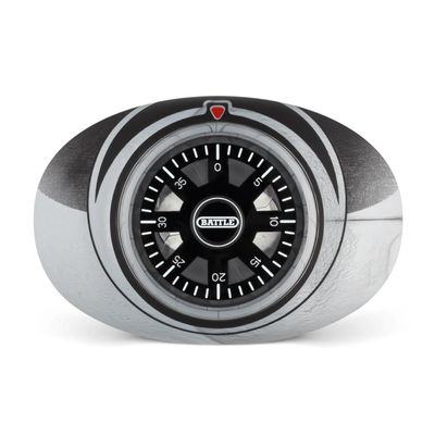 Battle Sports Spinner Oxygen Football Mouthguard - Superior Airflow & Better Performance, Maximum Protection & Breathability Football Mouthpiece, Works with Braces - Silver/Padlock