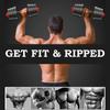 Click2Go Dumbbell Barbell Set (88LB/66LB), Adjustable Weight with Connecting Rod 2 in 1 Home Body Workout Exercise Equipment for Men and Woman (88) view 4