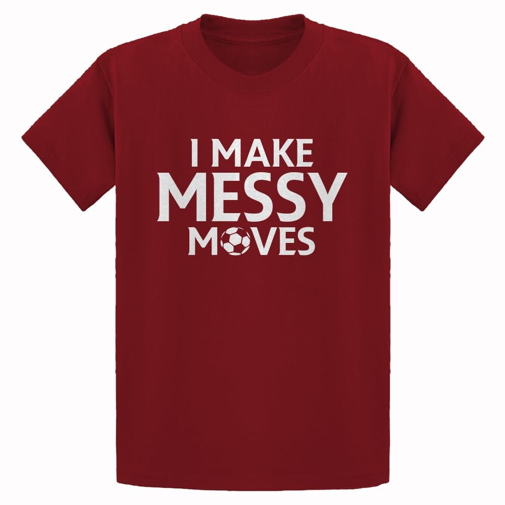 I Make Messy Moves Medium Red Youth T-Shirt