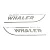 Imagnt Studio Set of 2 Boston Whaler Decals for Boat Hull, Marine Grade Restoration Sticker kit (Silver Metallic, 30 inches) view 2