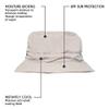 BUILTCOOL Adult Unisex Cooling Bucket Cap  Boonie Hat for for Fishing, Camping, and Kayaking with Mesh Vent and Sweatband - Medium/Large, Khaki view 3