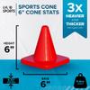 LVL10 Pro Training Cones - 6" Soccer Training Cones for Sports - for Basketball, Football, Basketball and Agility Drills - Soccer Field Markers That Won't Crack, Slide or Fly view 2