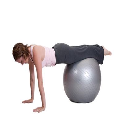 Exercise Ball (55-85cm) Duraform Yoga Ball, Burst Resistant Stability, Balance, and Pilate Supports 600lbs, with Hand Pump. (Grey, 55CM)