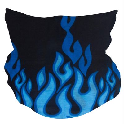 TOP HEADWEAR Multifunctional Face Covering Neck Gaiter Scarf - Blue Flame