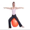 Exercise Ball (55-85cm) Duraform Yoga Ball, Burst Resistant Stability, Balance, and Pilate Supports 600lbs, with Hand Pump. (Orange, 65CM) view 1