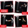 PROLAST Heavy Punching Kicking Bag for Adults, Boxing, MMA, Martial Arts, Muay Thai, Strength Training Equipment, Filled, 5ft, 100 lbs, Colored Strap and Rhino Logo, White and Black view 2