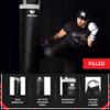 PROLAST Heavy Punching Kicking Bag for Adults, Boxing, MMA, Martial Arts, Muay Thai, Strength Training Equipment, Filled, 5ft, 100 lbs, Colored Strap and Rhino Logo, White and Black view 3