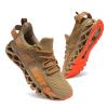 COKAFIL Mens Walking Shoes Running Athletic Fashion Tennis Blade Sneakers, Gold, 7 view 1