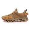 COKAFIL Mens Walking Shoes Running Athletic Fashion Tennis Blade Sneakers, Gold, 7 view 4