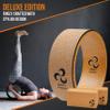 Deluxe Cork Yoga Wheel Set - Cork Wheel + 2 Blocks + Strap + Exercise Guide. Extra Firm Bricks. Better Support, Natural and Eco-Friendly. Home Exercise Kit. Ideal for Women Yogis. view 2