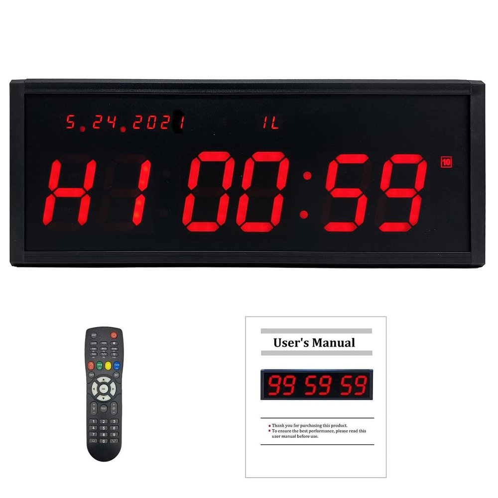 BTBSIGN Gym Timer with Remote Digital Wall Calendar Interval Timer for Workout