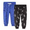LOKTARC 2 Pack Toddler Boys Drawstring Sweatpants Sport Jogger Pants Rocket Dinosaur 3-4 Years/Size 4T view 1