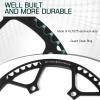 BUCKLOS US Stock Folding Bike 130 BCD Crank, Round Single Speed Chainring 45T 47T 53T 56T 58T, Bicycle Black Aluminium Alloy Ultralight Sprocket Crankset, Fit 14'' 16'' 20'' Folding Bike view 3