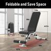leikefitness Adjustable Weight Bench Foldable Workout Exercise Bench with Automatic Lock for Upright Incline Decline and Flat Full Body Exercise (GM5810(BLACK)) view 2